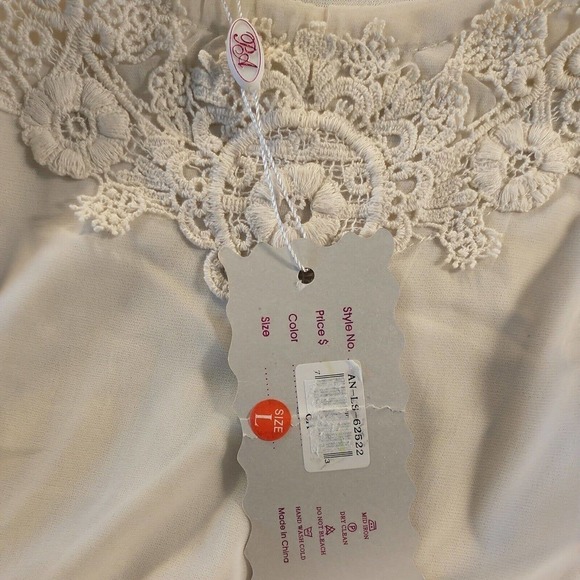 Pretty Angel Women's Large silk Wedding Dress Sheer Sleeveless Lined New Ivory - Picture 10 of 13